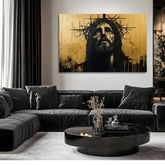 Trpiaci Ježiš | Domaľovaný akrylom a zlatými plátkami